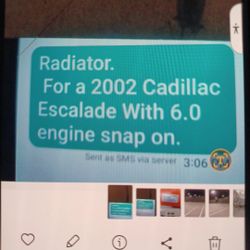 2002 Cadillac Escalade radiator for sale.
