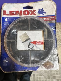 4” Inch Lenox Hole Saw Bit New 