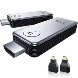 2025 Upgraded Wireless HDMI Transmitter and Receiver, 4K Decode 1080P Output,2.4G/5G Plug&Play Portable HDMI Wireless for Streaming Video and Audio to