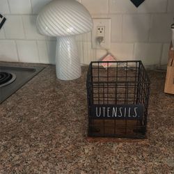 mushroom lamp/utensils holder 