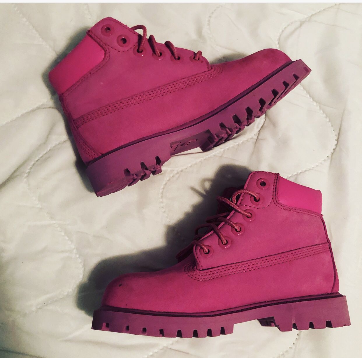 Pink Toddler Girls Timberland Boots Size 11