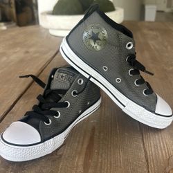 Converse ALL STAR Kicks Kids Army Green Khaki Black Brand New US1/13.5UK/32EU