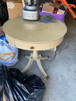 Vintage drum table project piece