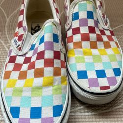 Vans Rainbow Checkered Shoes