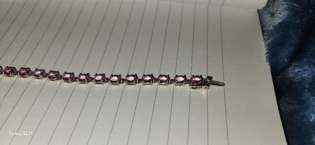 14kt Gold & Pink Ice Gems