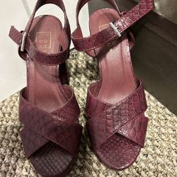 Burgundy Heels Topshop