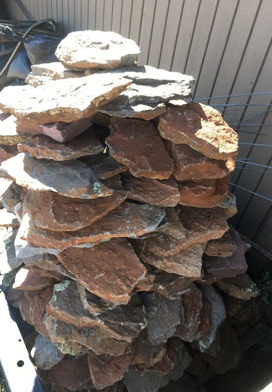Native flagstone rock also known as Malapai