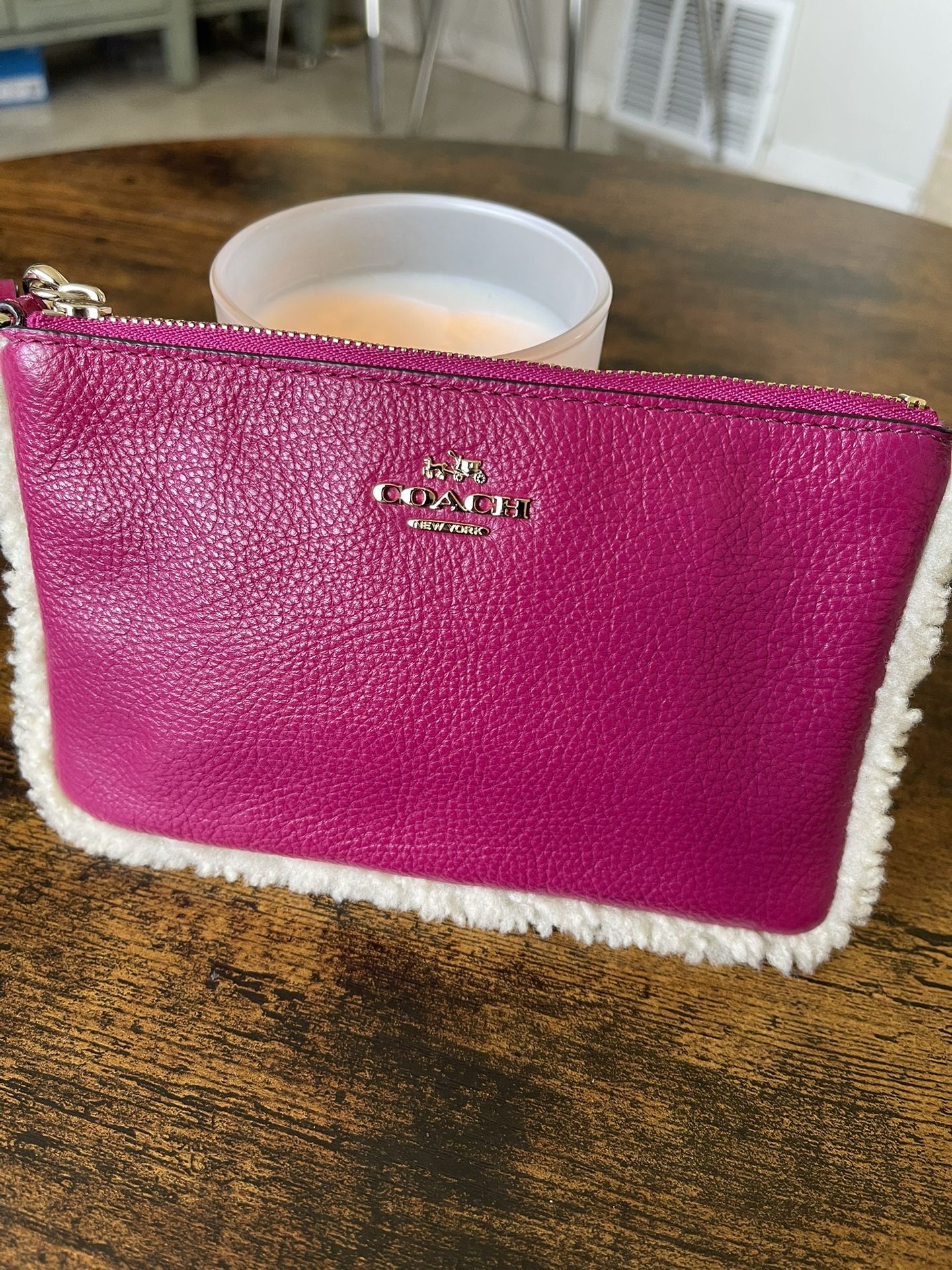 Coach leather Sherpa Wrislet