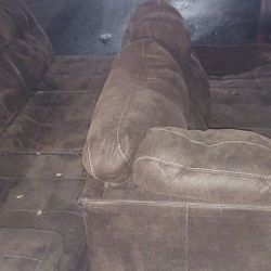 Sofa, Brown Leather 