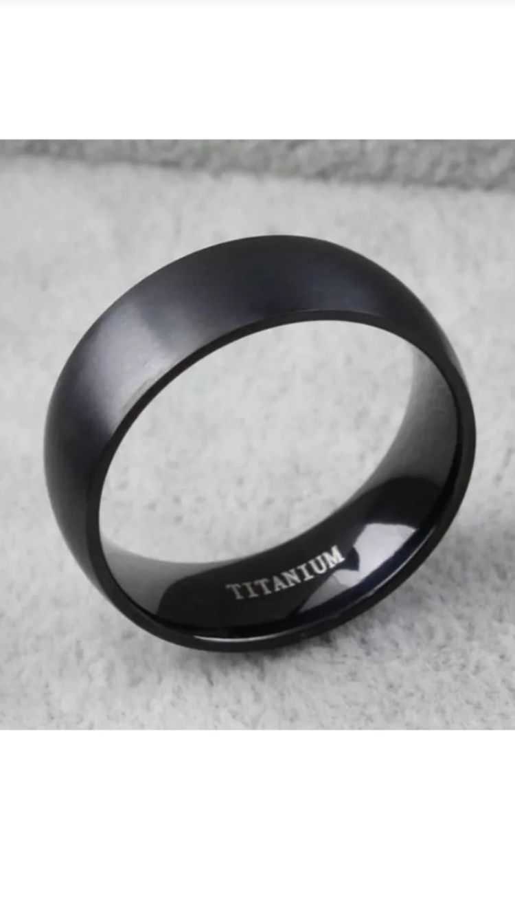 Engagement Black Titanium Ring Band