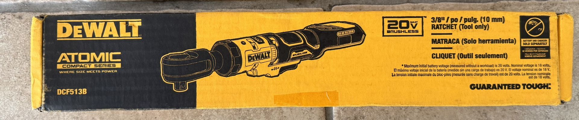 DEWALT DCF513B ATOMIC 20V MAX Brushless 3/8” Cordless Ratchet Tool-Only NEW