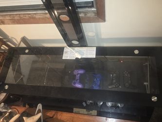 Black Glass TV Stand
