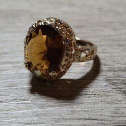 Elegant Anniversary Chocolate Oval Synthetic Zirconia -Material Copper