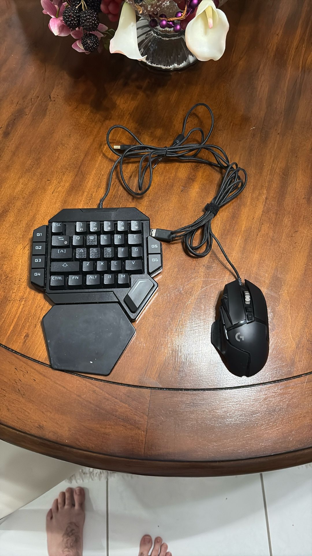 Half Gaming Keyboard And Logitech 6502 Mouse