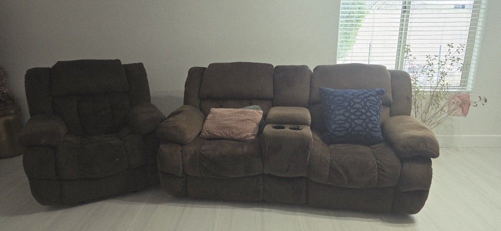 Loveseat And Recliner Couch