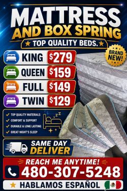 King, queen, full and twin  mattress/box spring