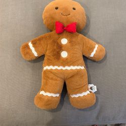 Large Jelly Cat Gingerbread Man With Tags
