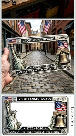 USA 250th Anniversary License Plate Frame