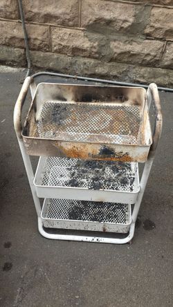 3-Tier Metal Mesh Storage Cart –