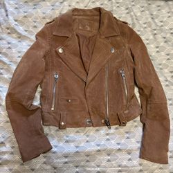 Blank NYC Gray Leather Moto Jacket XS