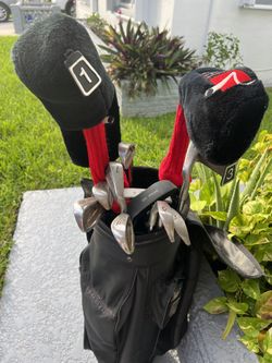Golf Bag 8 Irons , 3 Woods Plus More