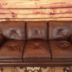 Stylish Brown Leather Sofa – Clean, Bold & Built to Last 🛋️💯 