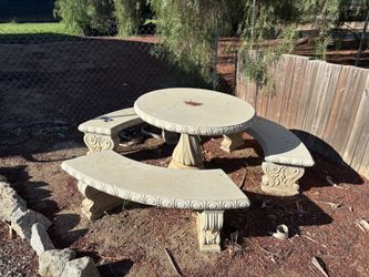 Stone Table And Benches