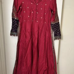 Maria B Red Medium Kurta