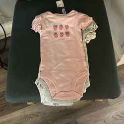 Carters Bodysuit 3 Piece Strawberry Size 3-6 Months 
