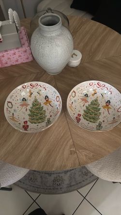 Set of 2 Large Ceramic Serving Bowls 🎄🎅🏼