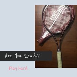 Wilson pro 110 tennis racquet 4 1/4 w/ cover racket