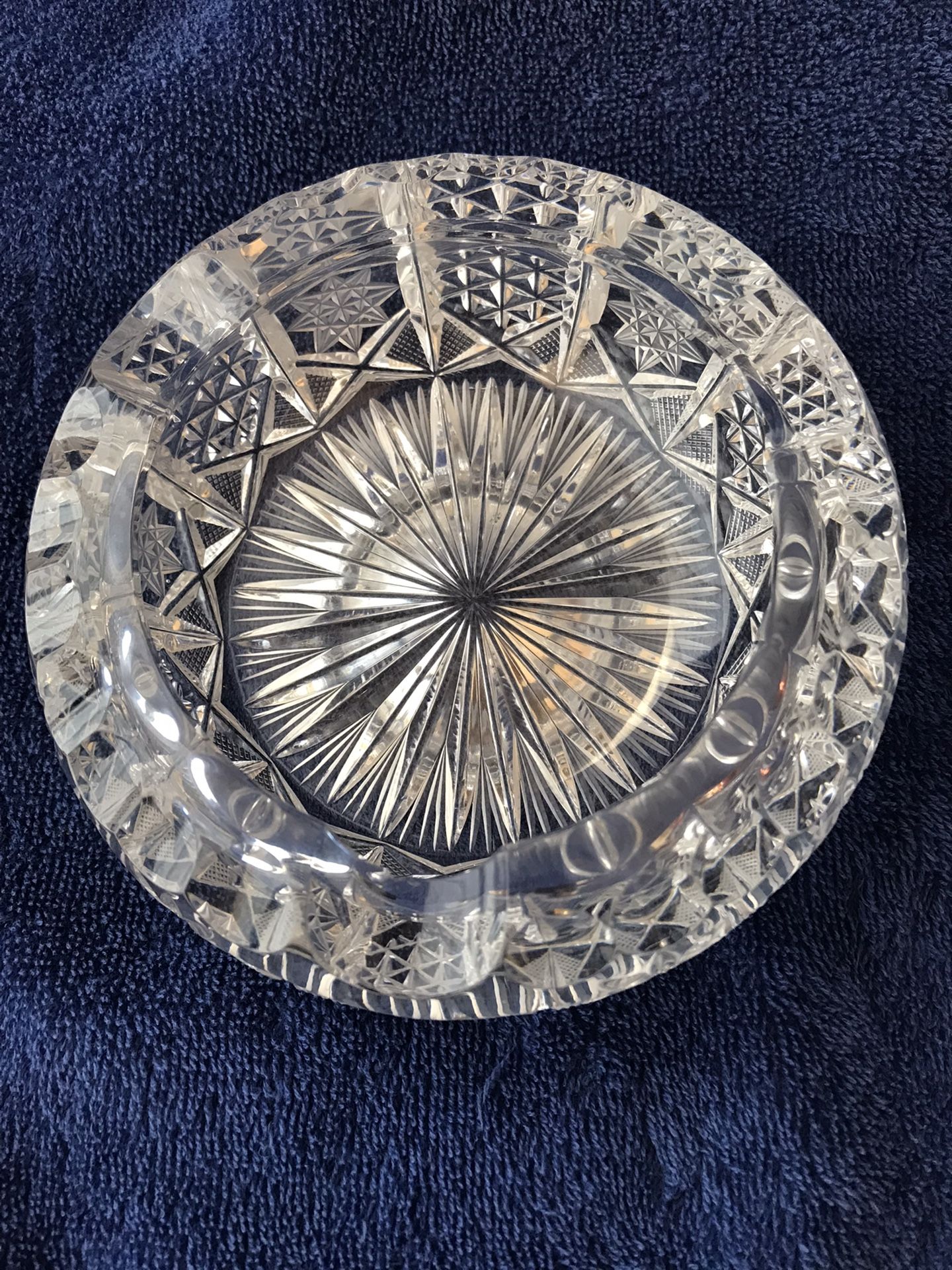 Antique Crystal Ashtray