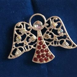 Avon 2008 Heavenly Angel Birthstone Tac Pin January # F3255811 Original Box