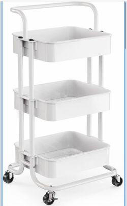 White Rolling Cart