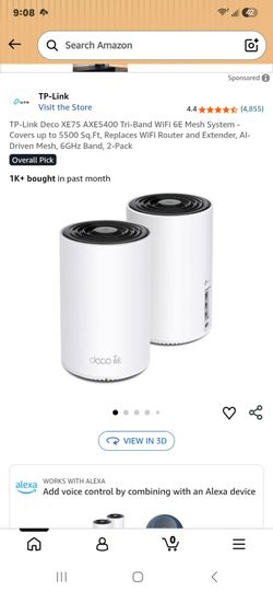 TP-Link Deco WiFi 6E Mesh System 2-Pack
