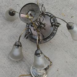 brushed nickel chandelier