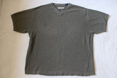Green V-neck Shirt