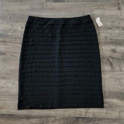 Dress Barn Pleated Black Skirt NWT 16W