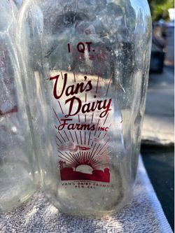 Vintage milk bottles