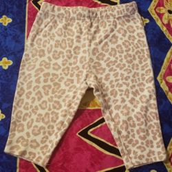 Carters Baby Girl Leopard Animal Print Leggings 3 Month Elastic Waist Beige Pink