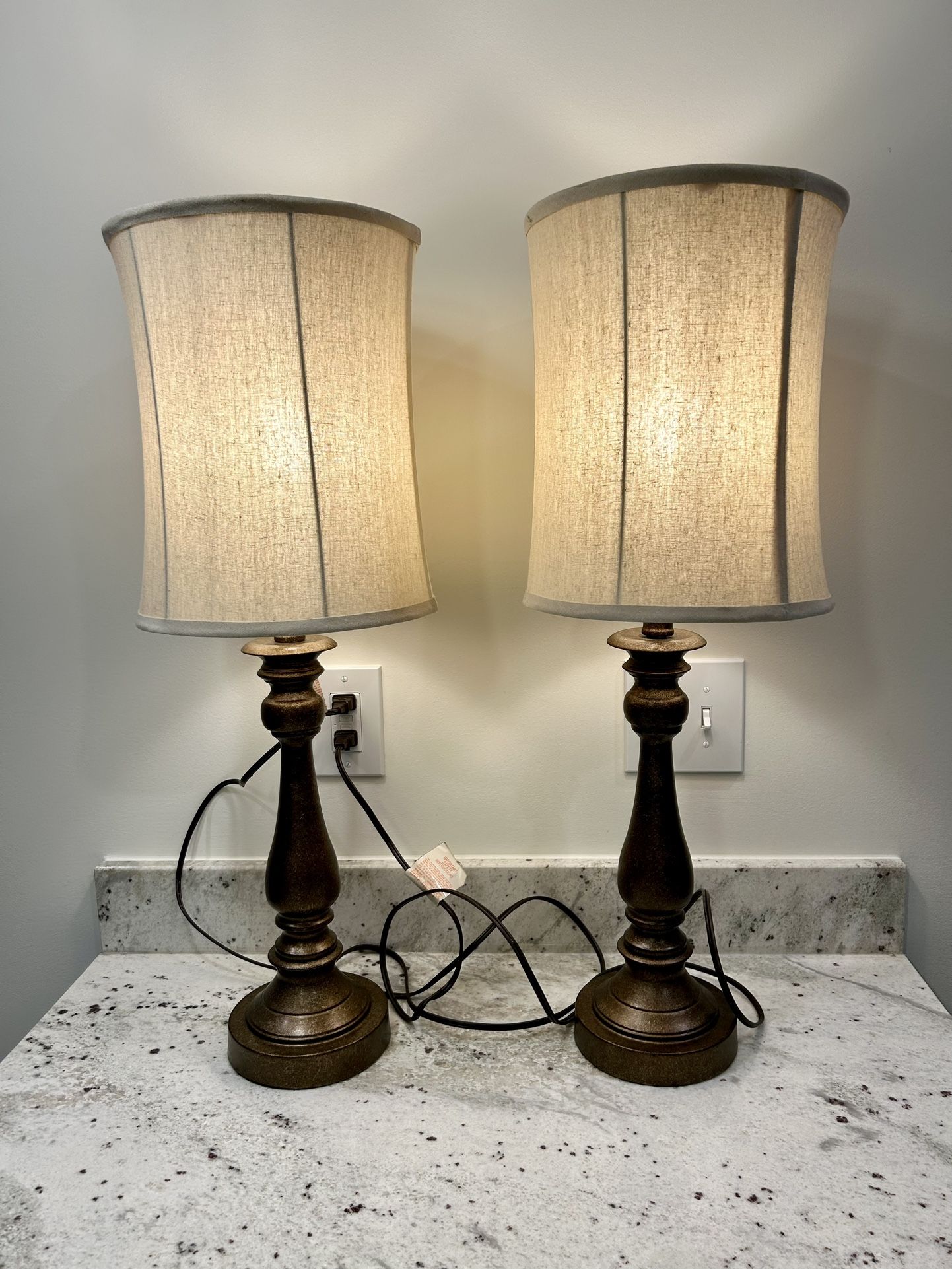Two Table Lamps (29” Tall)