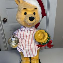 Disney Winnie the Pooh Animated Movement Electric Christmas Decor Works VTG