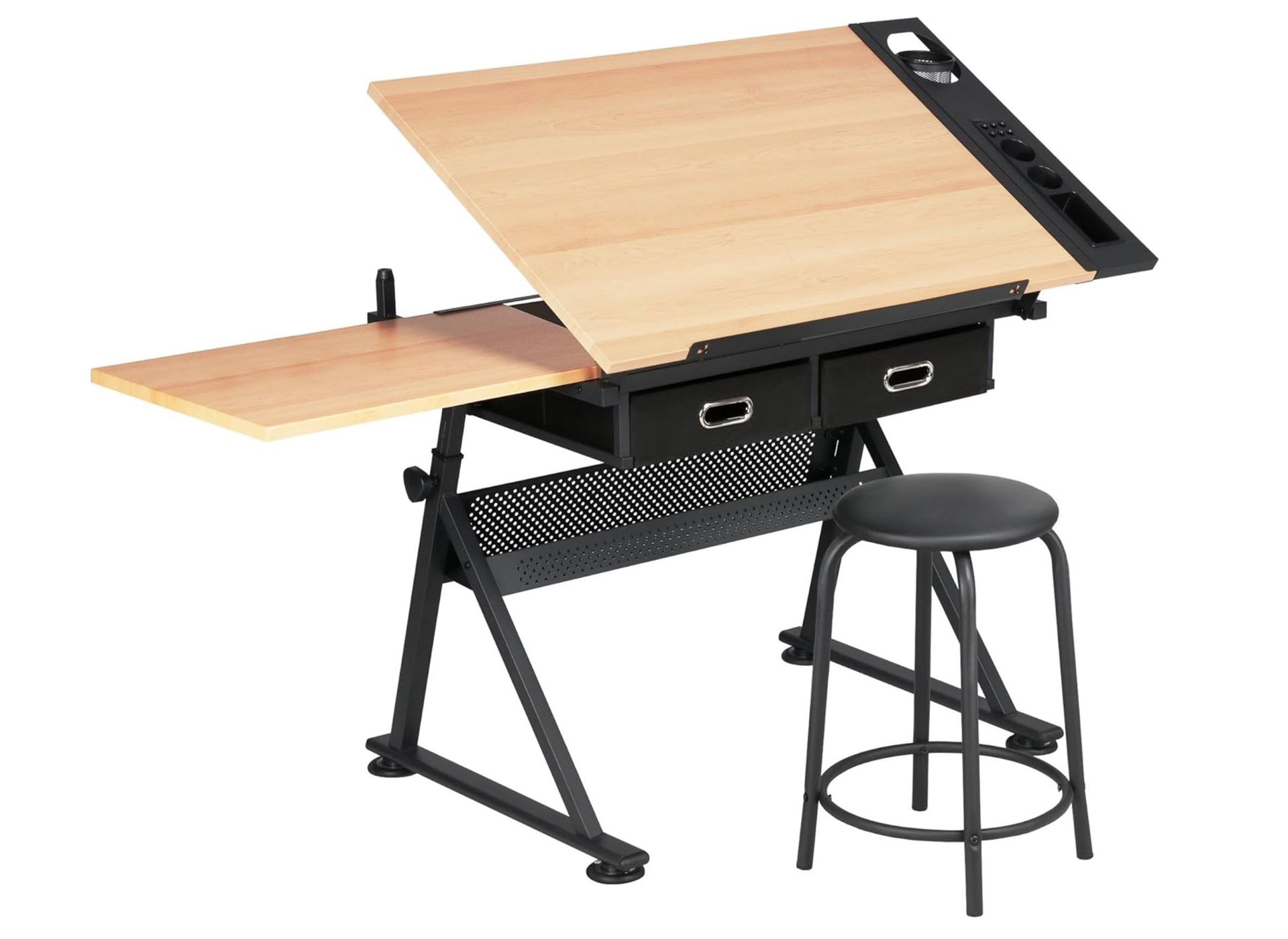 Height Adjustable Art Desk – With Stool & Storage – $50 OBO