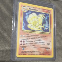 Ninetales Pokemon Trading Card in Sleeve base set