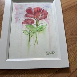 hand made panting with frame