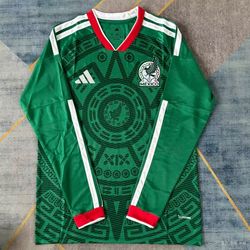 Soccer Mexico jersey Mundial green New Jersey  long sleeve player version sleeve long sleeve Women’s size 2025 Futbol manga larga manga corta Mujeres 