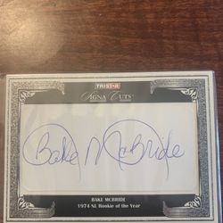Bake Mcbride Autograph Card 63 Rookie Of The Year