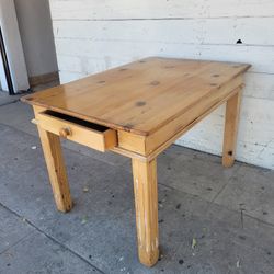 Solid Pine Wood Desk Or Kitchen Table
