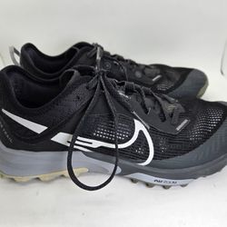 Nike Air Zoom Terra Kiger 8 Trail Shoes Womens 8.5 Black Hiking Terrain Sneakers