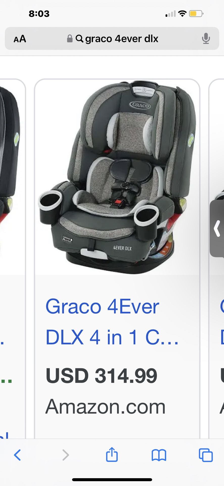CAR SEAT GRACO EVER DLX 4&1 CONVERTIBLE